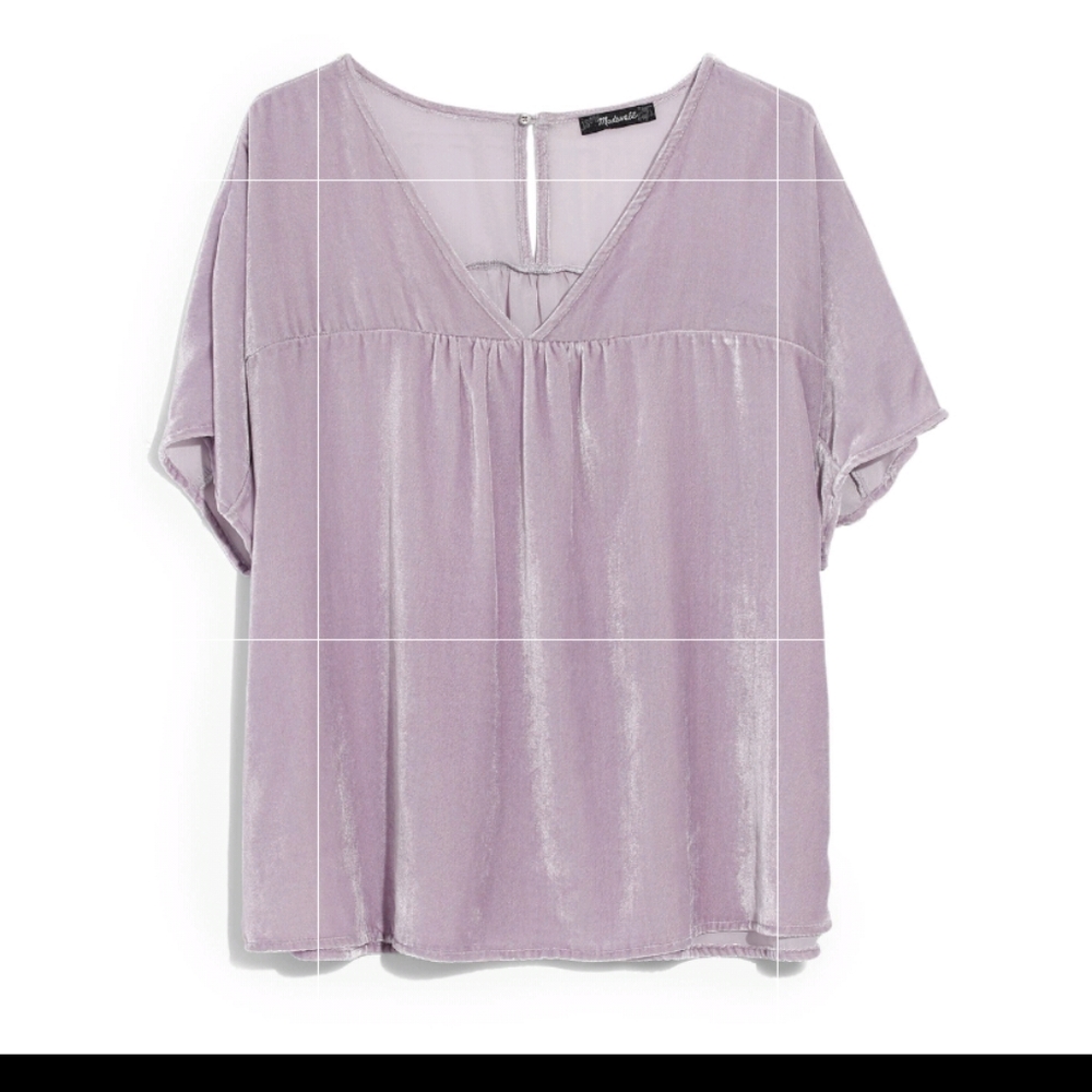 Madewell Velvet Rhyme Lilac Top